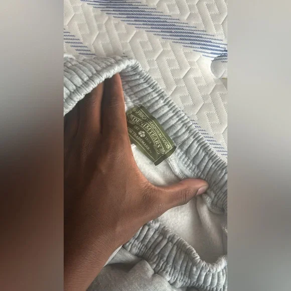 True Religion Gray Sweatpants with White Floral Design